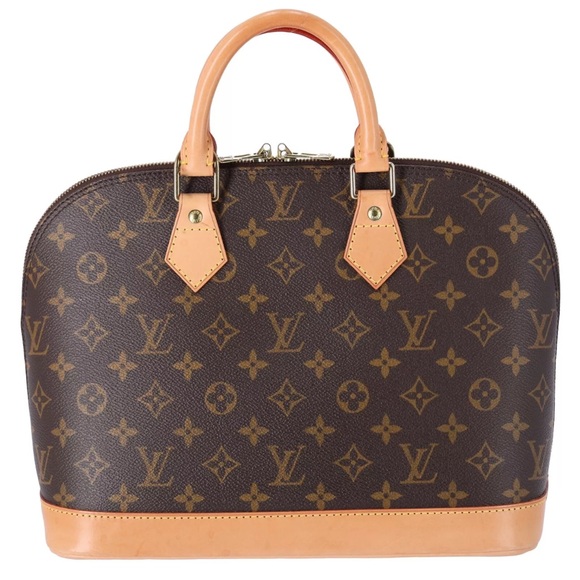 Louis Vuitton Monogram Alma Brown M51130 Dome Top Zip Satchel - Picture 3 of 17